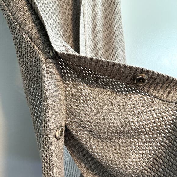 Lafayette 148 Open Knit Side Button Open Knit Open Front Cardigan Size M - Picture 5 of 10